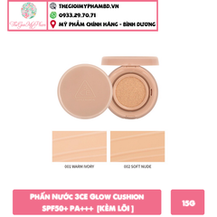 [KTD] Phấn Nước 3CE Soft Matte Fit Cushion SPF50+ PA+++  SPF 50+/PA++++ 15g #002 Soft Nude (Kèm lõi) - Da Trung Bình