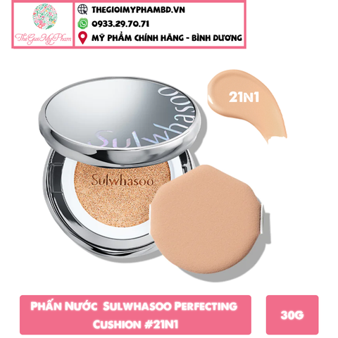 Phấn Nước Sulwhasoo Perfecting Cushion Coussin De Teint #21 Beige( Kèm Lõi) - Ko Tđ