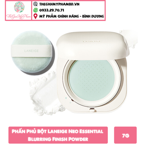 Phấn Phủ Laneige Neo Essential Blurring Finish Powder Kiềm Dầu, Mỏng Nhẹ 7g