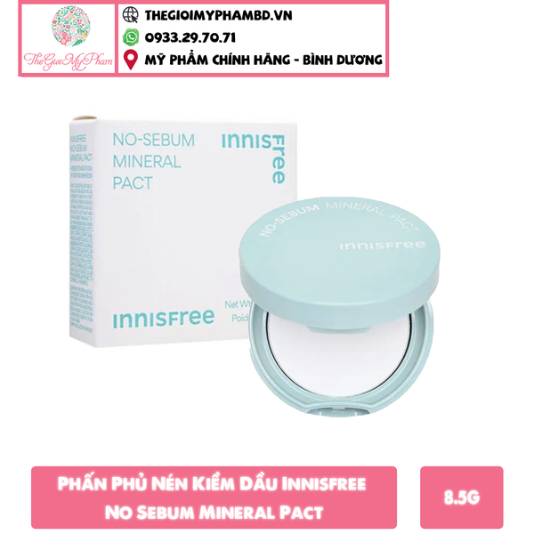 Phấn Phủ Nén Kiềm Dầu Innisfree No Sebum Mineral Pact 8.5g