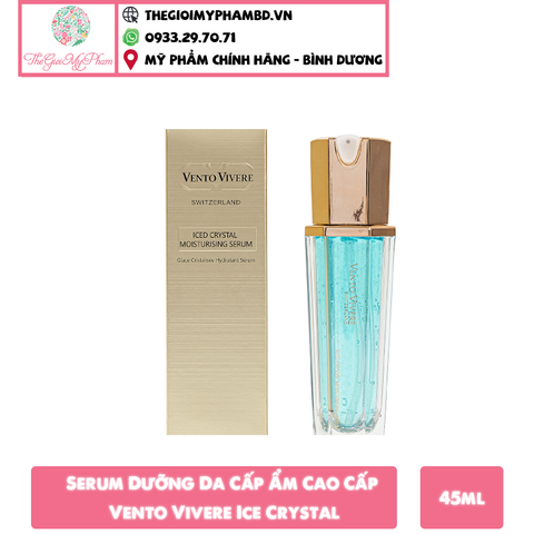 [KTD] Serum Dưỡng Da Cấp Ẩm Vento Vivere Ice Crystal Moisturising Serum Thụy Sĩ 45ml