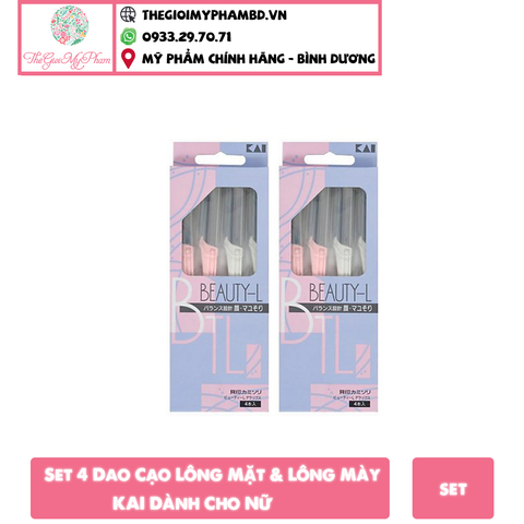 Set 4 Dao Cạo Lông Mặt & Lông Mày KAI