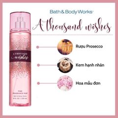 Xịt Thơm Bath and Body Works Fine Fragrance Mist 236ml #A Thousand Wishes