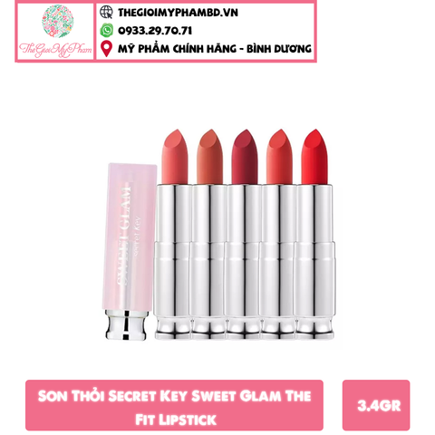 Son Thỏi Secret Key Sweet Glam The Fit Lipstick #City Brick