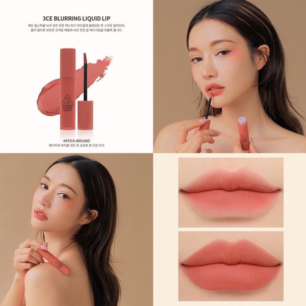 3CE - Son Kem Blurring Liquid Lip #Bearberry (Ko tđ)