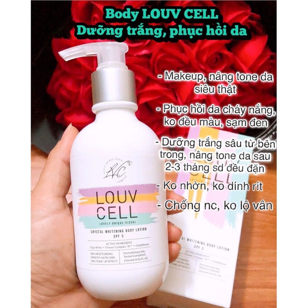 Louv Cell - Lotion Dưỡng Trắng Da Body 250ml