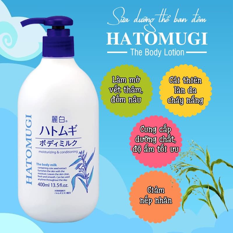 Sữa Dưỡng Thể Ban Đêm Hatomugi The Body Milk 400ml