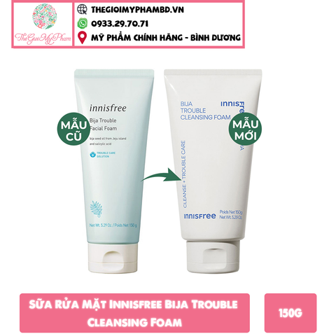 Sữa Rửa Mặt Innisfree Bija Trouble Cleansing Foam 150g