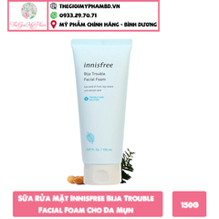 Sữa Rửa Mặt Innisfree Bija Trouble Facial Foam Cho Da Mụn 150g