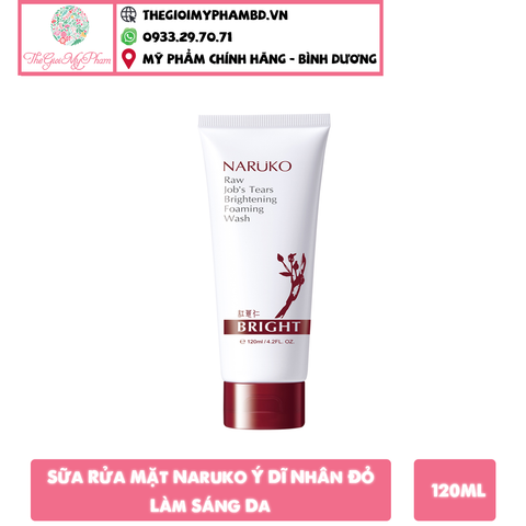 Sữa Rửa Mặt Naruko Ý Dĩ Nhân Đỏ Làm Sáng Da 120ml