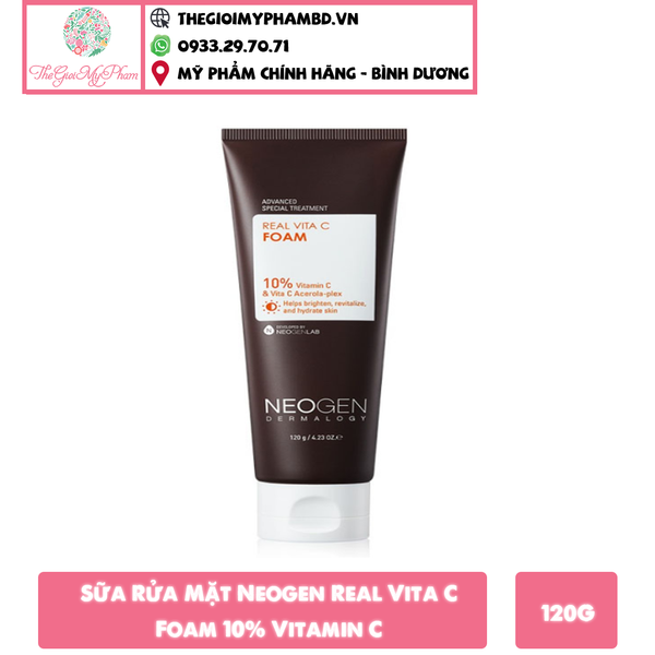 Sữa Rửa Mặt Neogen Real Vita C Foam 10% Vitamin C 120g