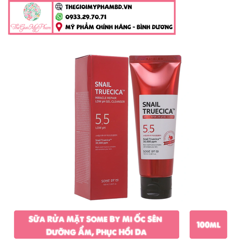 Sữa Rửa Mặt Hỗ Trợ Phục Hồi Da Some by Mi Snail Truecica Miracle Repair Low PH Gel Cleanser 100ml