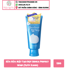 Sữa Rửa Mặt Tạo Bọt Senka Perfect Whip 120g (Tuýp Xanh)