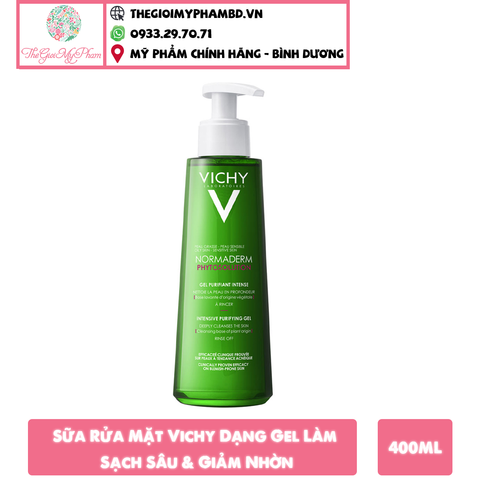 Sữa Rửa Mặt Vichy Dạng Gel Làm Sạch Sâu & Giảm Nhờn 400ml