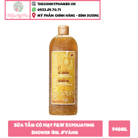 Sữa Tắm Tẩy Da Chết F&W Gold Exfoliating Shower Gel 940ml