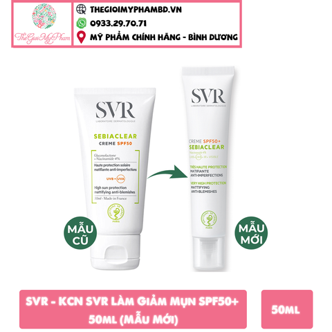 SVR - KCN SVR Làm Giảm Mụn SPF50+ 50ml (Mẫu Mới)