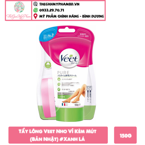 Kem Tẩy Lông Veet Pure 150g (Xanh Lá) Nhật