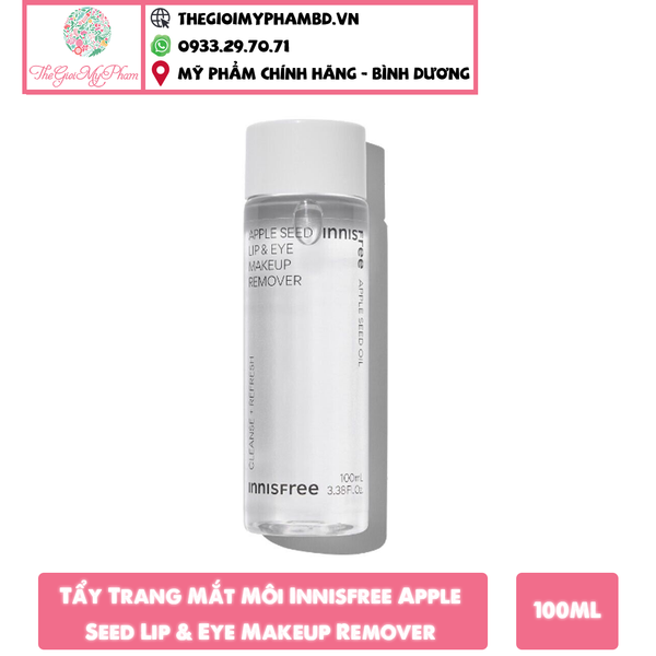 Tẩy Trang Mắt Môi Innisfree Apple Seed Lip & Eye Makeup Remover 100ml