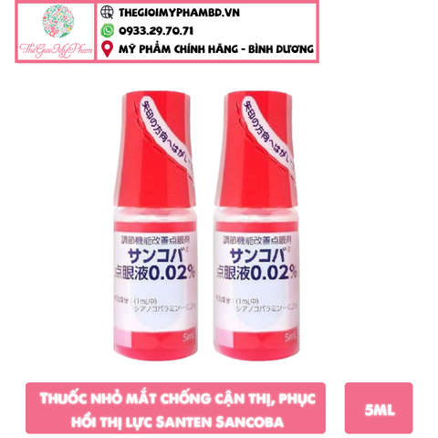 Thuốc nhỏ mắt chống cận thị, phục hồi thị lực Santen Sancoba 5ml