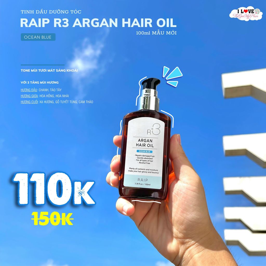 [SALE 110K>95K] Tinh Dầu Argan Dưỡng Tóc R3 Argan 100ml #X.Dương