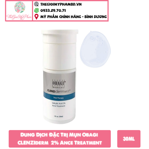 Obagi - Dung Dịch Đặc Trị Mụn Obagi CLENZIderm Pore Therapy Salicylic Acid 2% Ance Treatment (30ml)