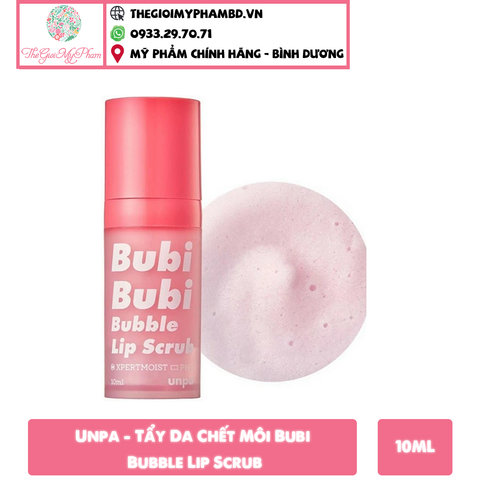 Tẩy Tế Bào Chết Môi Dạng Sủi Bọt Unpa Bubi Bubi Bubble Lip Scrub 10ml