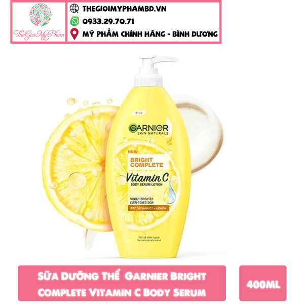 Sữa Dưỡng Thể Trắng Da Garnier Bright Complete Vitamin C Body Serum Lotion 400ml