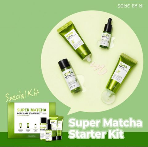 Bộ Sản Phẩm Dưỡng Da Some By Mi Super Matcha Pore Care Starter Kit Edition - 4 Món