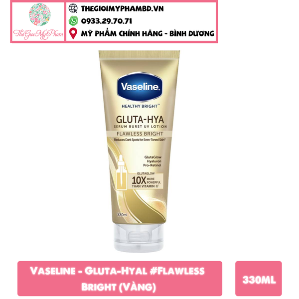 Vaseline - Gluta-Hyal 330ml #Flawless Bright (Vàng)