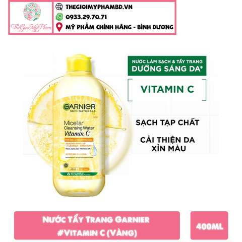 Nước Tẩy Trang Garnier 400ml #Vitamin C - Vàng