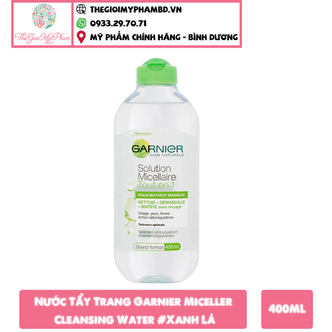 Garnier - Tẩy Trang 400ml #Xanh Lá