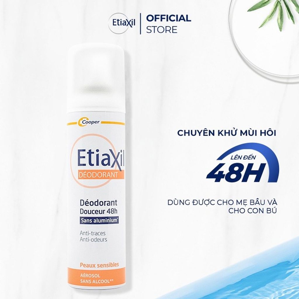 Xịt khử mùi Etiaxil Deodorant 48h 150ml (phun sương) #Cam