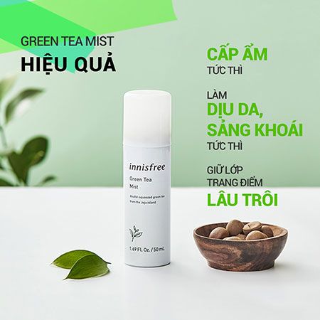 Xịt Khoáng Dưỡng Ẩm Trà Xanh Innisfree Green Tea Mist 150ml