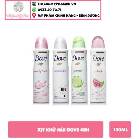 Xịt Khử Mùi Dove 48h #Go Fresh