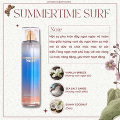 Xịt Thơm Bath and Body Works Fine Fragrance Mist 236ml #Summertime Surf