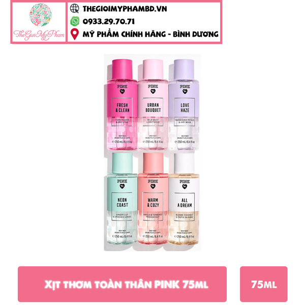 Xịt Thơm Toàn Thân Victoria’s Secret Pink Body Mist 75ml #Warm & Cozy