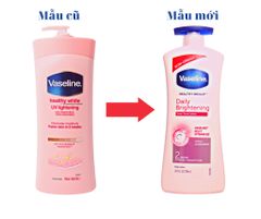 Sữa Dưỡng Thể Vaseline Healthy Bright Daily Brightening 725ml (Hồng Nắp Xanh)