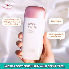 Missha - KCN Soft Finish Sun Milk 70ml