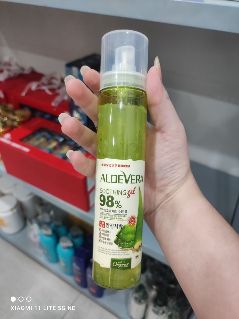 Xịt khoáng Lô Hội Aloevera 98% Soothing Gel 118ml ( Dạng Chai Vòi )