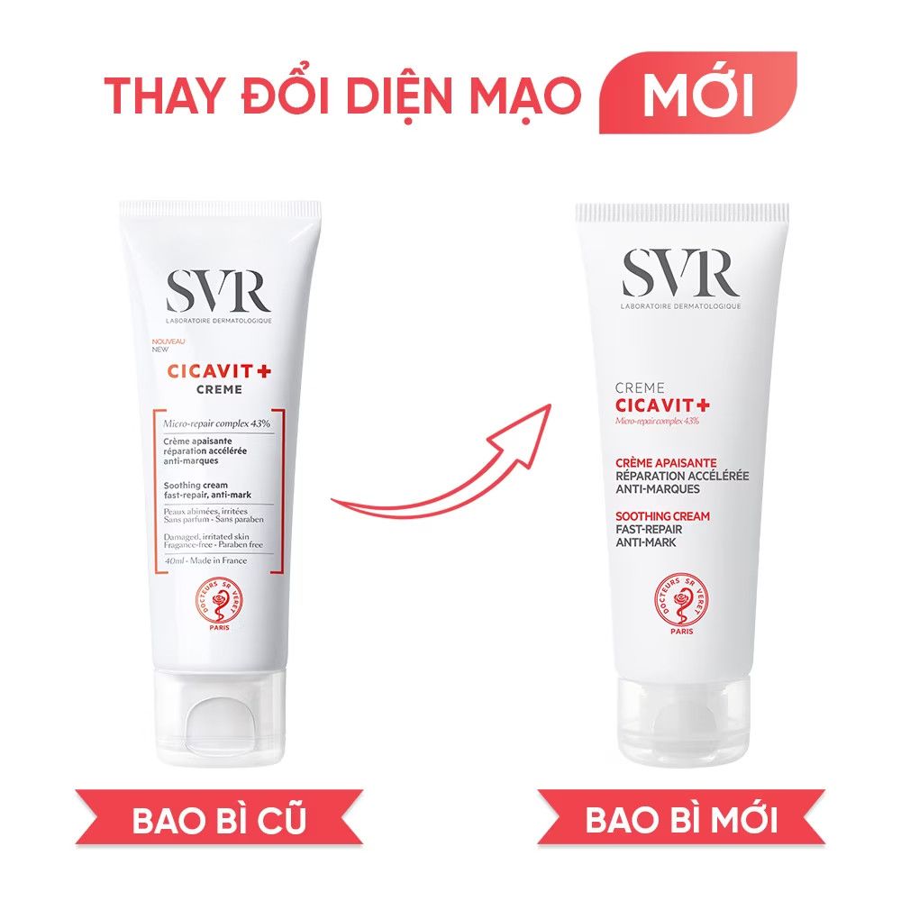 Kem Dưỡng Làm Dịu Da SVR Cicavit + Crème 40ml