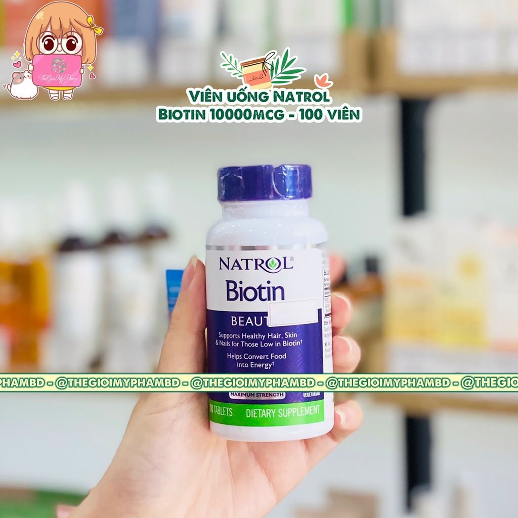 Viên Uống BIOTIN 10,000 mcg (Mẫu Mới)