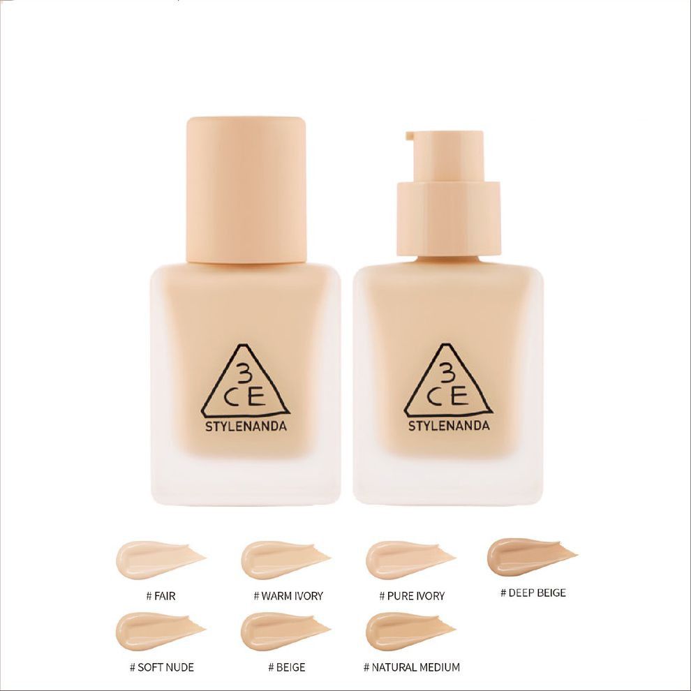 Kem Nền 3ce Velvet Fit Foundation 30g #Natural Medium -  Màu hơi ngả tối tự nhiên