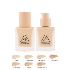 Kem Nền 3ce Velvet Fit Foundation 30g #Natural Medium -  Màu hơi ngả tối tự nhiên