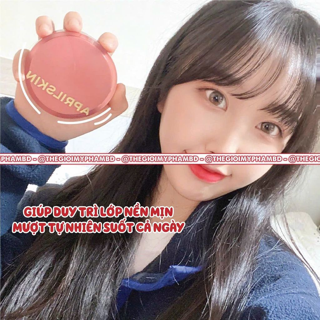 Phấn Nước Aprilskin Hero Cushion SPF50+/PA++++  12g Hộp Đỏ #21 Light Beige - Da trắng sáng.