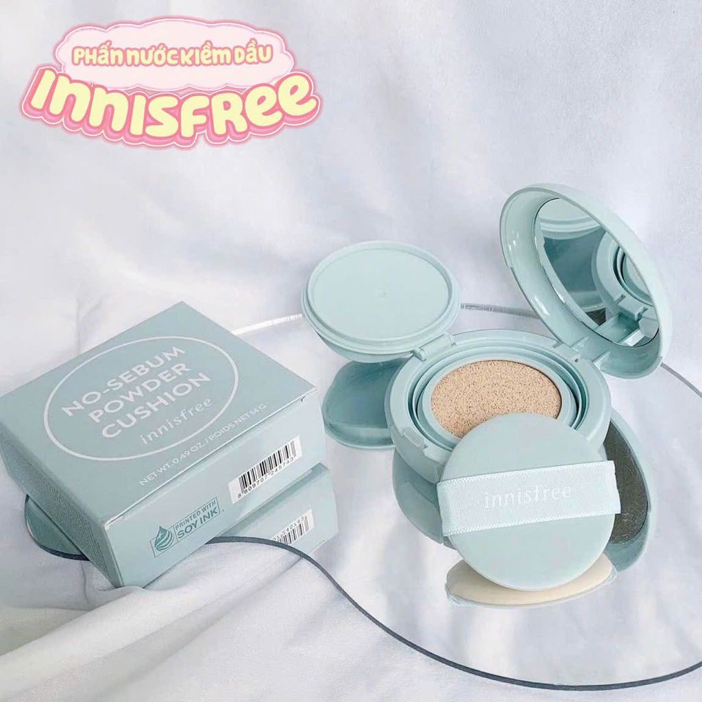 Phấn Nước Kiềm Dầu, Che Phủ Cao Innisfree No-Sebum Powder Cushion SPF35PA++ 14g #23N - Da tối màu