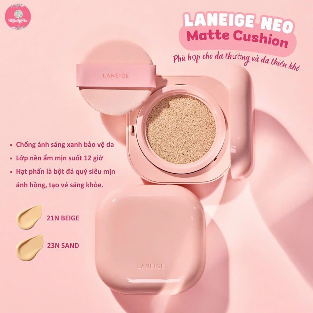 [KTD] Phấn Nước Laneige Neo Glow Cushion SPF50 PA+++ 15g #21N Beige (Kèm 1 lõi) - Da sáng