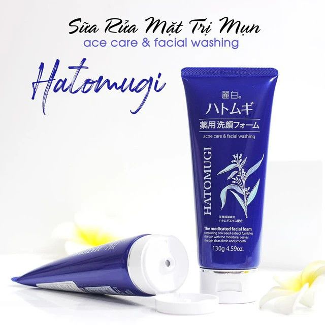 Sữa Rửa Mặt Hatomugi Ý Dĩ Ngừa Mụn, Làm Sáng Da 130g