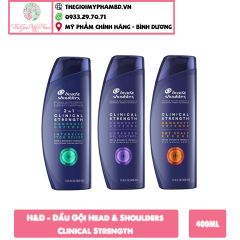 H&D - Dầu Gội Head & Shoulders Clinical Strength 400ml #Xanh (Mẫu Mới)