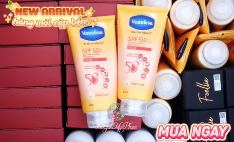 Dưỡng Thể Vaseline Healthy Bright SPF50 300ml (Tuýp Vàng)