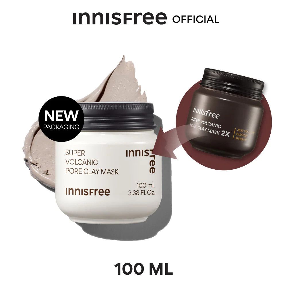 Mặt Nạ Đất Sét Tro Núi Lửa Innisfree Super Volcanic Pore Clay Mask 100ml (Mẫu Mới)